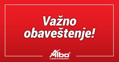 Važno obaveštenje!