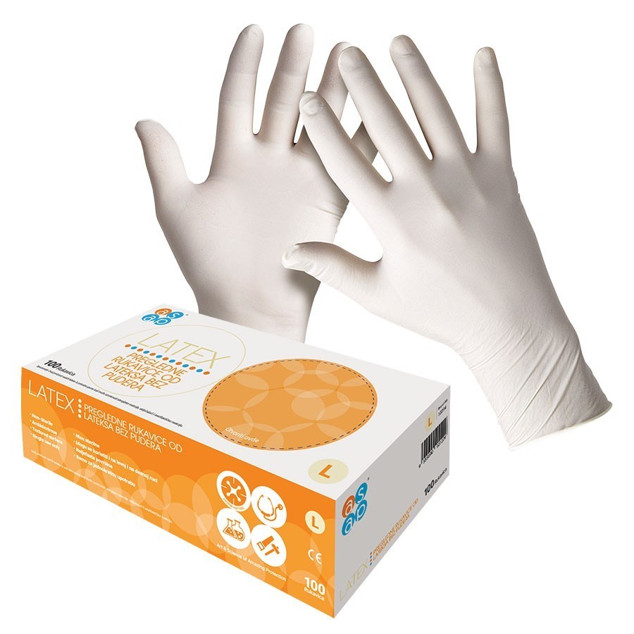 Disposable gloves ASAP Latex, powder Free