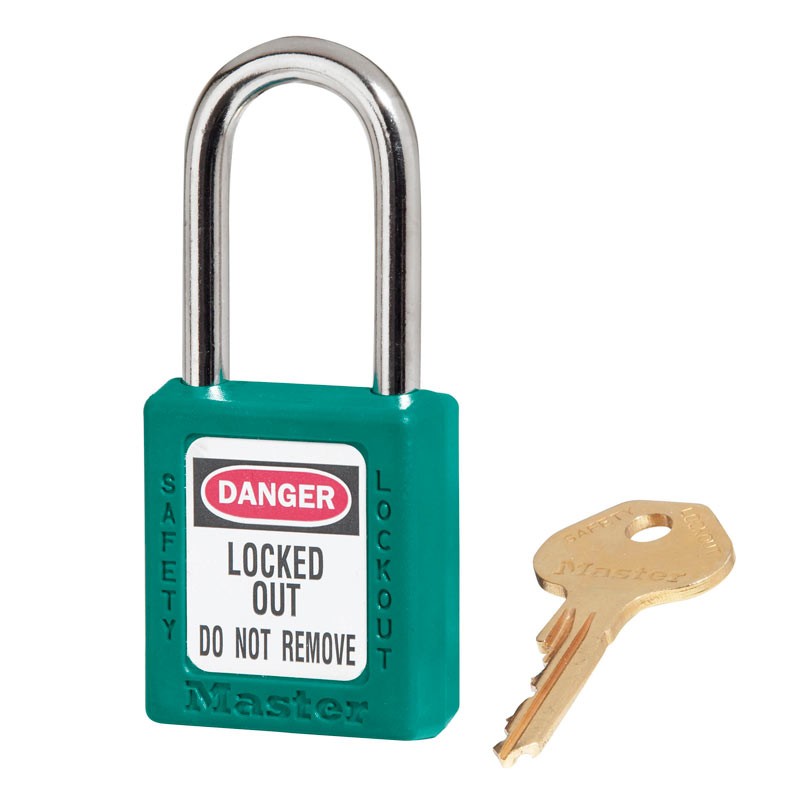 Teal Zenex™ thermoplastic safety padlock 410TEAL