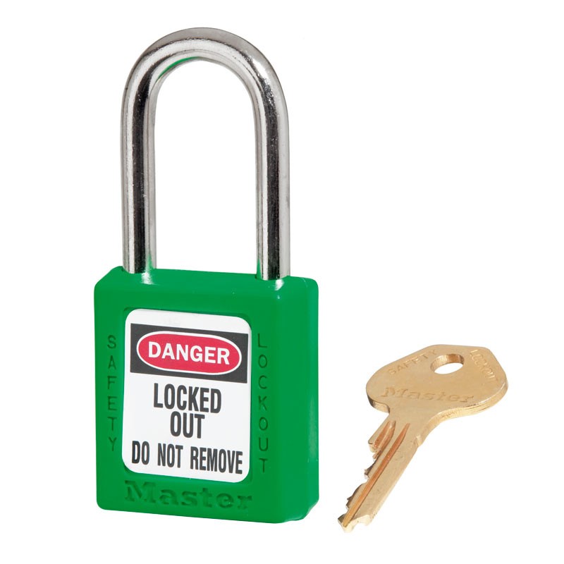 Green Zenex™ thermoplastic safety padlock 410GRN