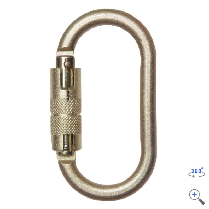 Konektor (karabiner) AZ 011 T celicni, otvor 19mm, težina 180gr “TWIST LOCK"