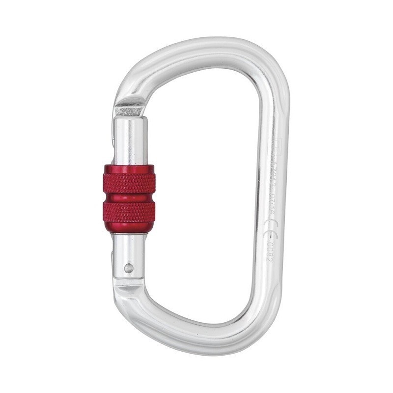 Konektor (karabiner) AZ 012, sa sigurnosnim zavrtnjem, aluminijum, otvor 21mm, težine 77g, EN362/B