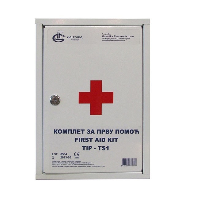 FIRST AID CABINET TYPE TS1 METAL, FILLED