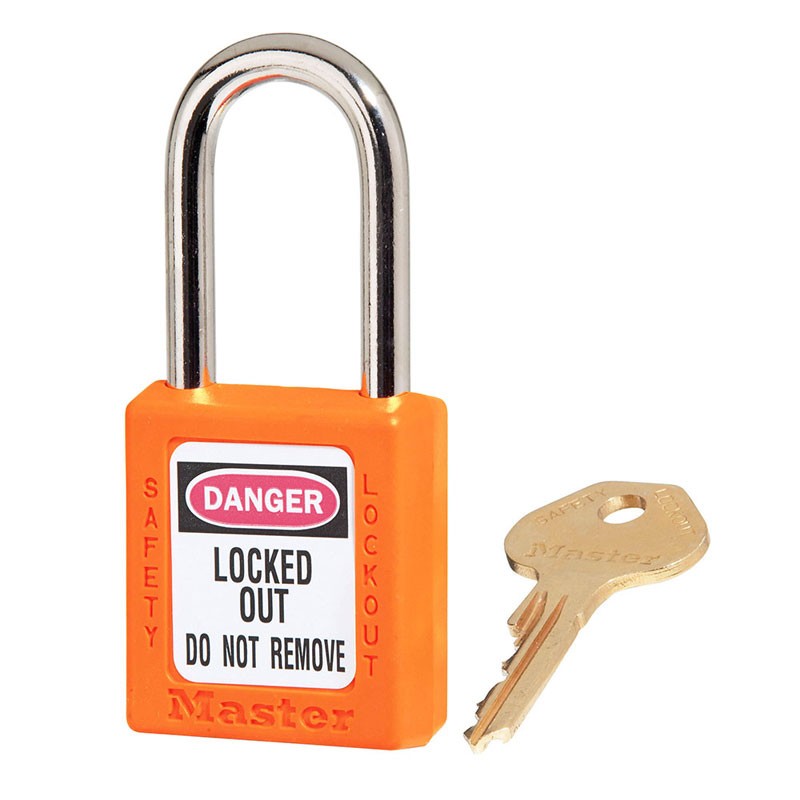 Orange Zenex™ Thermoplastic Safety Padlock 410KAORJ