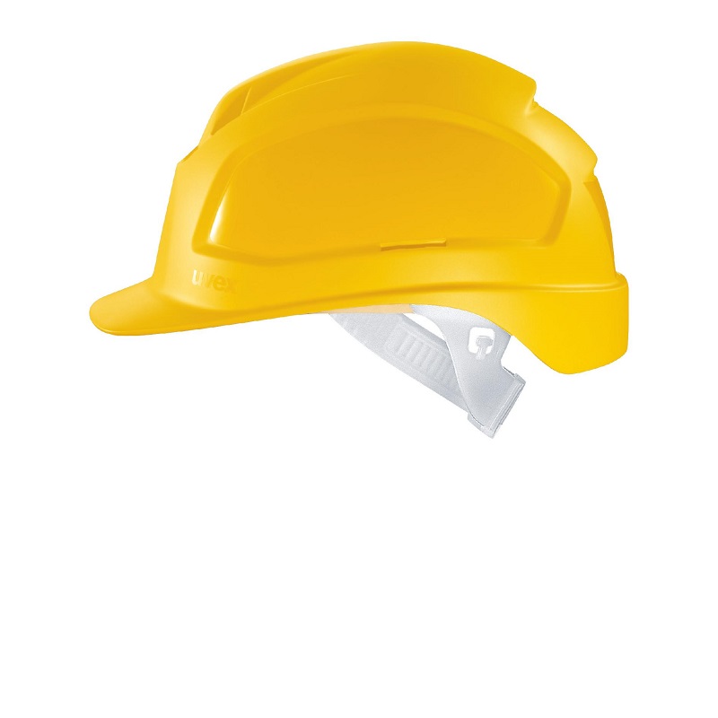 Helmet UVEX Pheos E-VR, with longer width, without ventilation with wheel, for electricians, yellow color