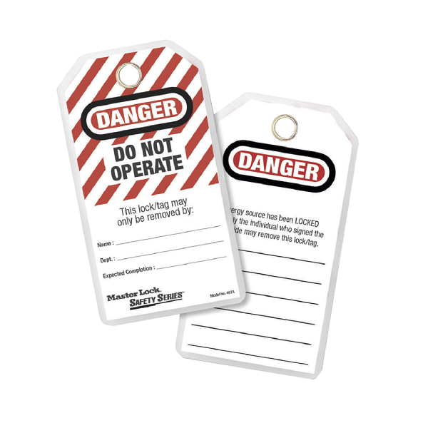 English Lockout Tags - Danger-do not operate (Each bag contains 12)